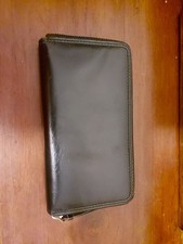 Tula Black Leather Zipped Ladies Large Purse 8" x 4" approx  Vguc