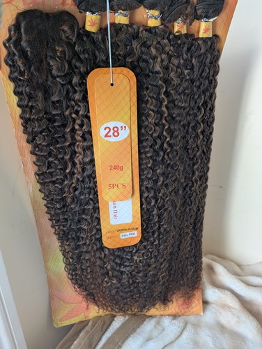 Human hair bundle with - 5,
