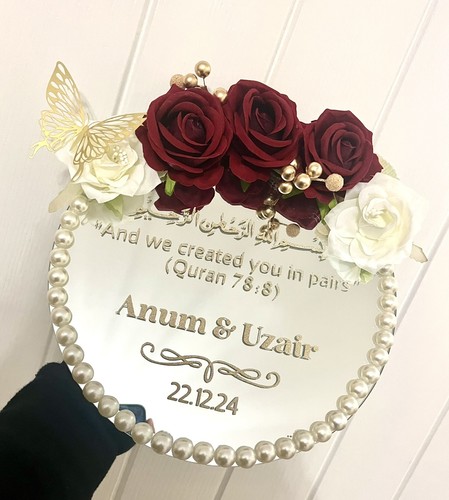 Personalised mirror ring plate - ring,