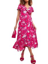 New Joe Browns  Pink Francesca Frill Dress  RRP  £60  sz  10 12 14 16 18    (94)