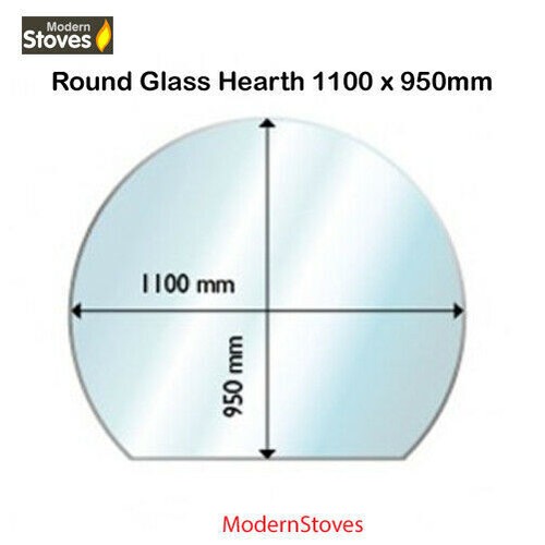 Glass hearth for - for, burning