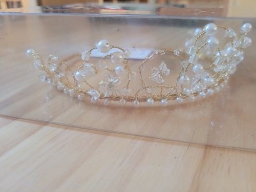 Bridal tiara lovely gold - tiara,