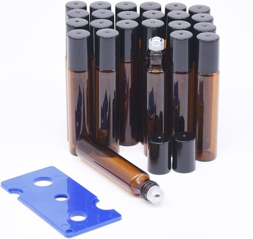 Amber glass roller - ml,