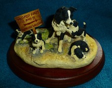 Border Fine Arts Figurine B0181 Families Welcome Border Collie and Pups Hightop