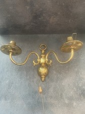 1940s Flemish Brass Wall Light