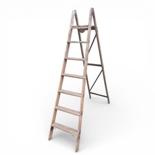 Antique Wooden Folding Step