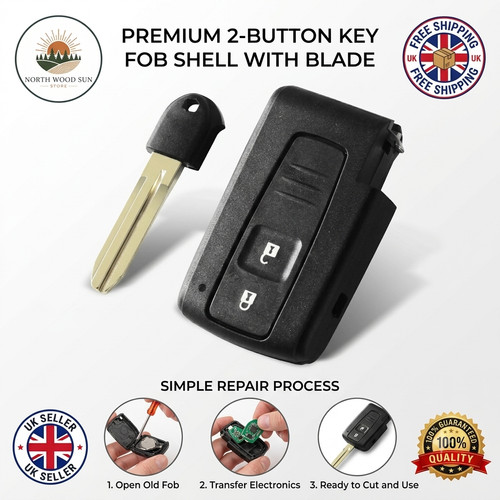 Button remote key fob case - remote,