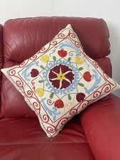 Hand embroidered suzani pillow