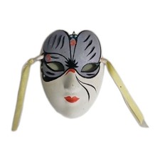 Vintage Theatrical Porcelain Mask Collectable No7 10cm Tall 8inch Tall VGC