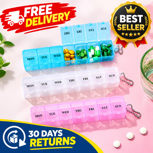 Day pill dispenser - dispenser, medicine