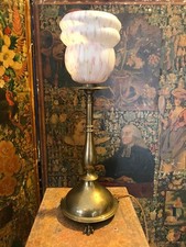 Antique Brass Telescopic Table Lamp With Lion Paw Feet Light Country House