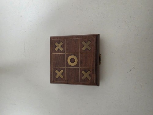 Wooden noughts crosses tic - crosses,