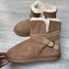 NEW JUST SHEEPSKIN BIKER BUCKLE SHEEPSKIN BOOTS, UK 6