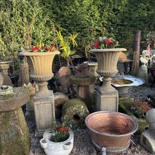 Pair extra large Campana urns