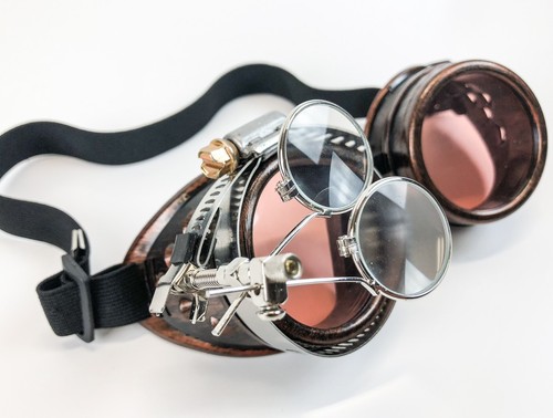 Copper steampunk goggles crazy - copper,
