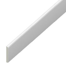 45mm PVC Architrave Plastic Skirting Board Window Edging Trim 2m Flat Strips