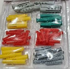 54x Wall Plug Assortment Raw Rawlplugs Screw Anchor Plasterboard Fixings 