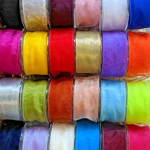 32mm wired edge - 32mm, organza