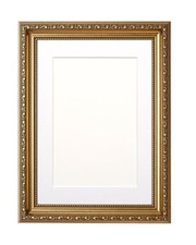 Ornate Swept Picture Frame Photo Frame Poster Frame with Bespoke Mount  Gold
