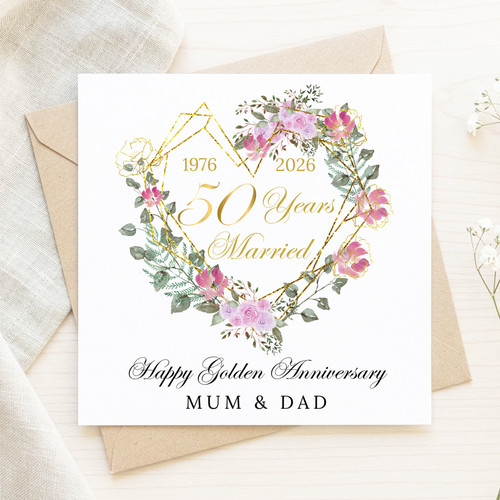 Personalised golden wedding