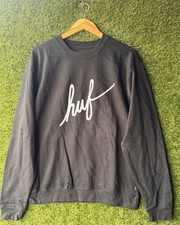 Mens HUF Black Script Logo