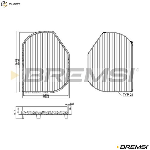 Filter cabin air fc1331c for - fc1331c,