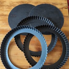 3 Non-Stick Large Drop Bottom Flan Cases Rings Diameter 24cm Depth 2.2cm 