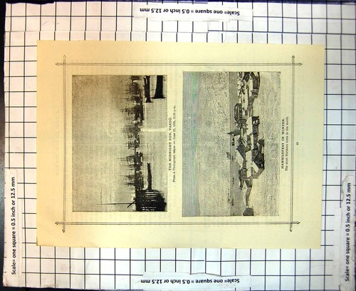 Old print midnight - old, sun