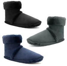 Mens Ankle Slipper Boots Warm
