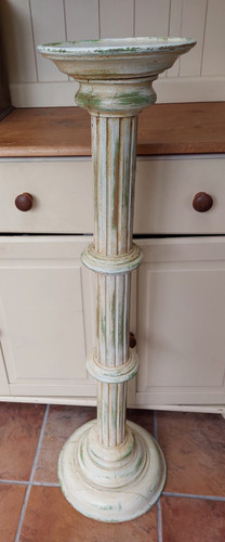 Vintage tall round fluted