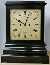Antique English A.B Savory London 8 Day Twin Fusee 5 Glass Library Bracket Clock