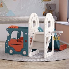 Kids Slide Smile Bus Driving Set Toddler Baby In/Outdoor Playground Climber Toys