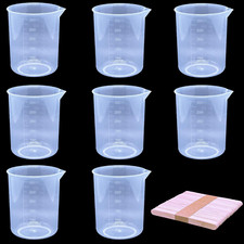 9 Pack Plastic Beakers