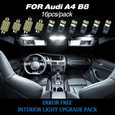 16X FOR AUDI A4 S4 B8 FULL LED INTERIOR LIGHT KIT PURE WHITE CANBUS ERROR FREE