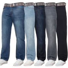 New Kruze Mens Jeans Straight Leg Denim Pants All Waist Legs Big Tall King Sizes