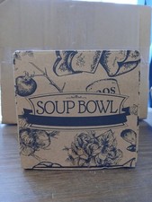 Cream/Black Soup bowl with