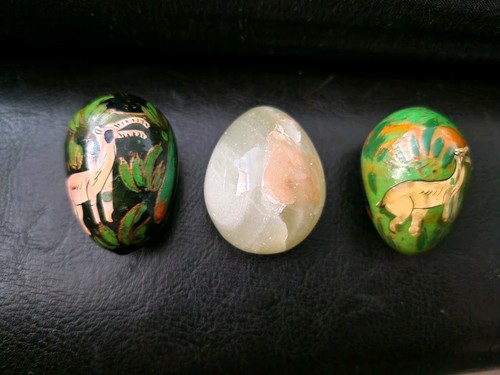 Decorative eggs 2 wooden - eggs,