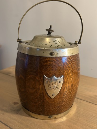 Antique oak barrel - barrel, shaped
