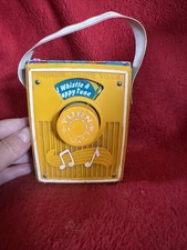 Fisher Price 1970s Vintage Music Box Pocket Radio 'I Whistle A Happy Tune'
