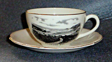 Rare Antique Polzeath Souvenir Fine Bone China Cup & Saucer by Grafton, c1905