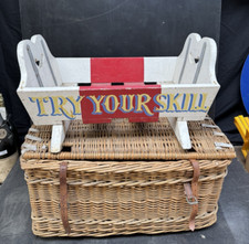 ORIGINAL Hand-painted coconut shy 'TRY YOUR SKILL' crate - VERY RARE