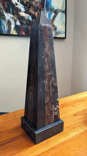 Large black marble - large, obelisk
