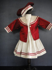 Silk Sailor Costume For Vintage 32-34 Cm Jumeau Doll