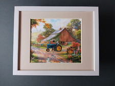  'Summer's Heritage' Man and Tractor print   FRAMED