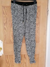 Ladies Leopard Print Trousers Dance Zumba Yoga Pj's Size 12 