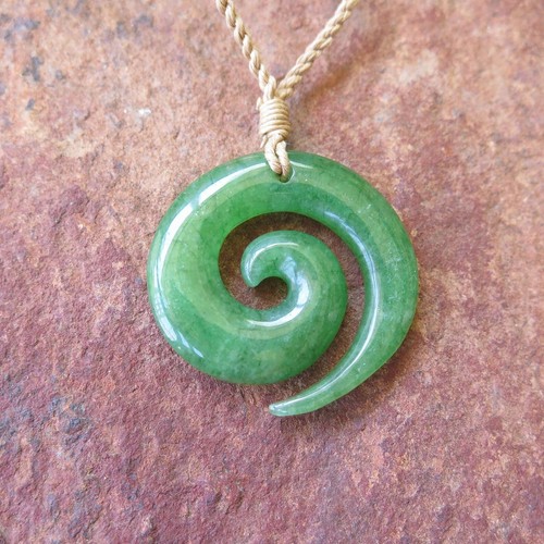 Genuine green jade spiral - genuine,
