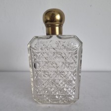 Antique cut glass hip flask - cut,