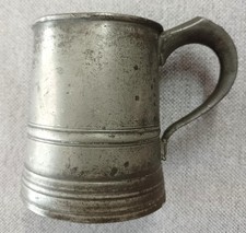 Vintage English Pewter Half Pint Tankard Beer Mug. Free UK Postage