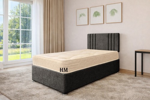 Chenille fabric divan - fabric, bed