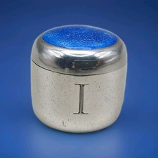 Solid Silver and Guilloche Enamel Communion PYX by Blunt & Wray Ltd. London 1909